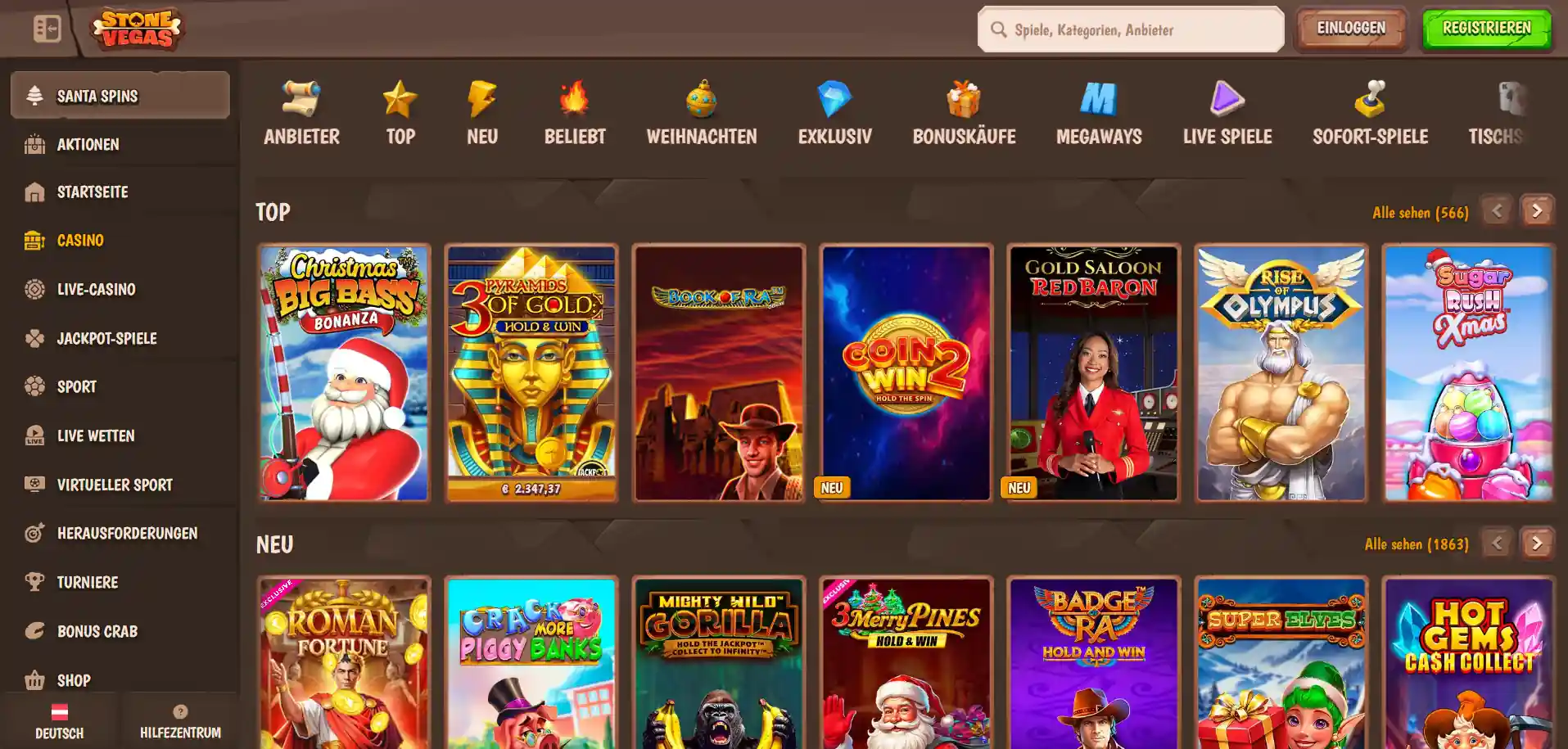 StoneVegas Casino-Spiele